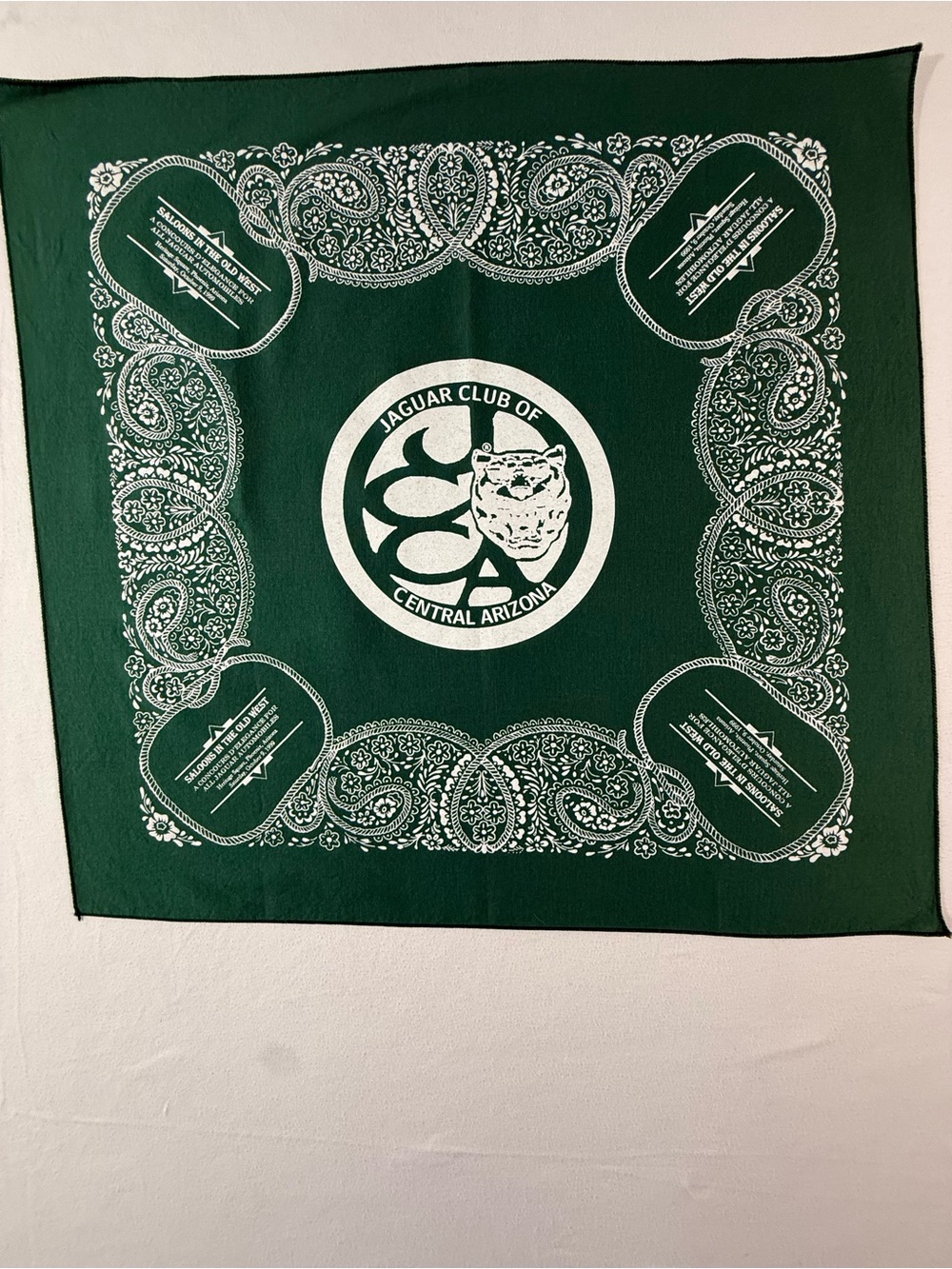 Jaguar Club of Central Arizona Green Bandana 1999